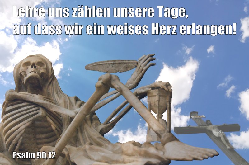 Bild: Knochenmann im Fuldaer Dom (2005).“